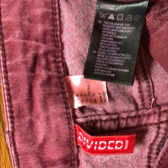 Burgundy skinny jeans, H&M, size US 10. - Picture 3 of 5